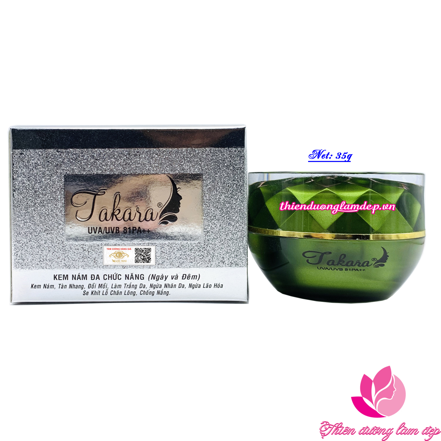 Takara 20 in 1 kem nám đa chức năng ngày và đêm 35g