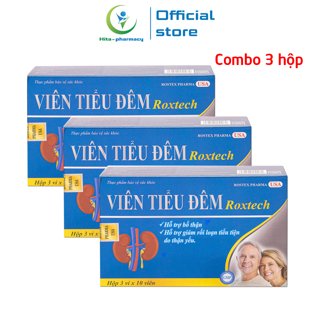 Combo 3 hộp Viên Tiểu Đêm thảo dược giúp bổ thận, giảm tiểu đêm, tiểu nhiều lần, rối loạn tiểu tiện do thận yếu - Hộp 30 viên