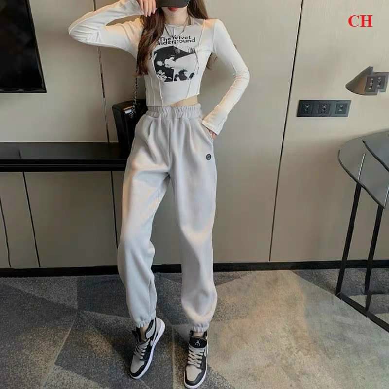 Quần jogers Nam/Nữ from thụng Unisex,Quần bom chun mặt cười đủ màu chất bo tăm dày dặn phong các Ulzzang