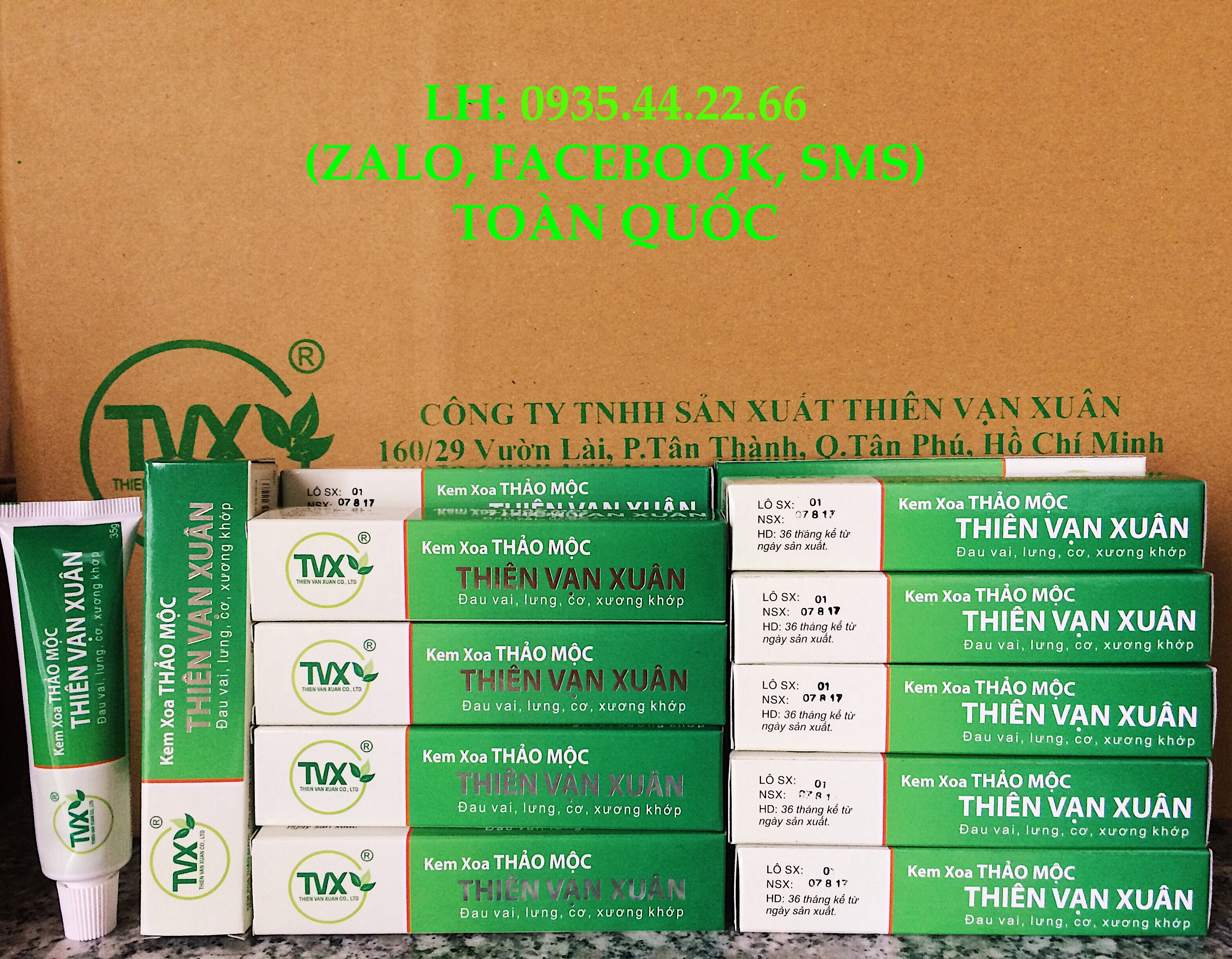 Kem xoa thảo mộc thiên vạn xuân - dầu nóng massage đau vai cơ xương khớp - nhức mỏi cơ thể