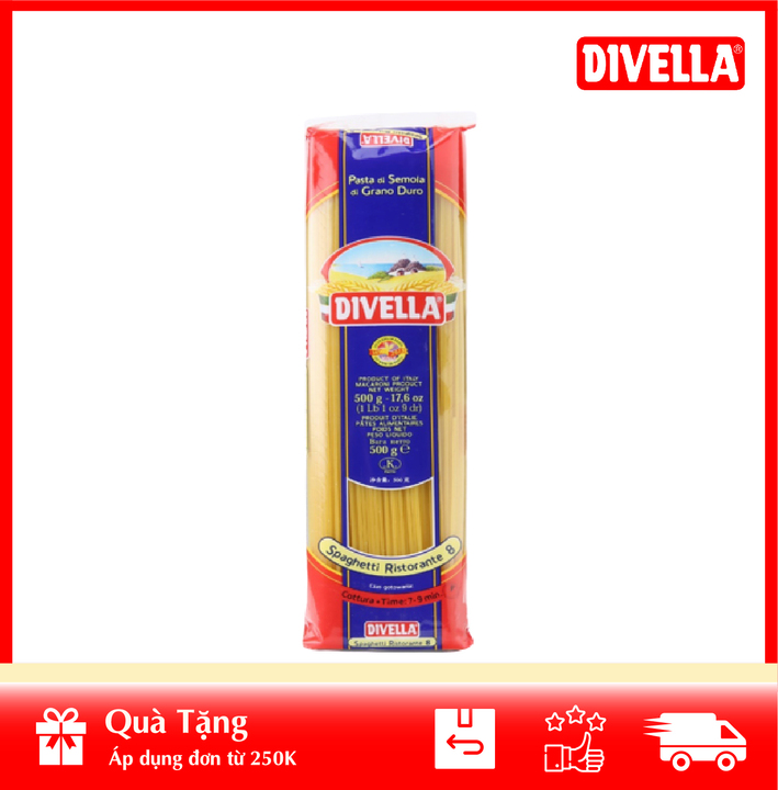 Mì Ý Spaghetti Divella Số 8