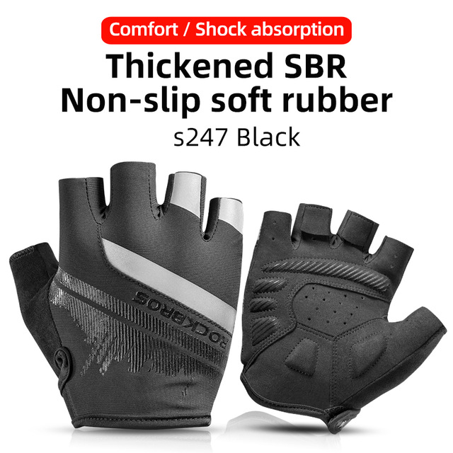 ROCKBROS Găng tay Đi xe đạp Thoáng khí Chống va đập Xe máy Màn hình cảm ứng Găng tay Chất liệu nylon mềm với SBR Pad Găng tay Đạp xe Thoải mái Chống trượt Găng tay Tập thể dục Thiết bị Đạp xe