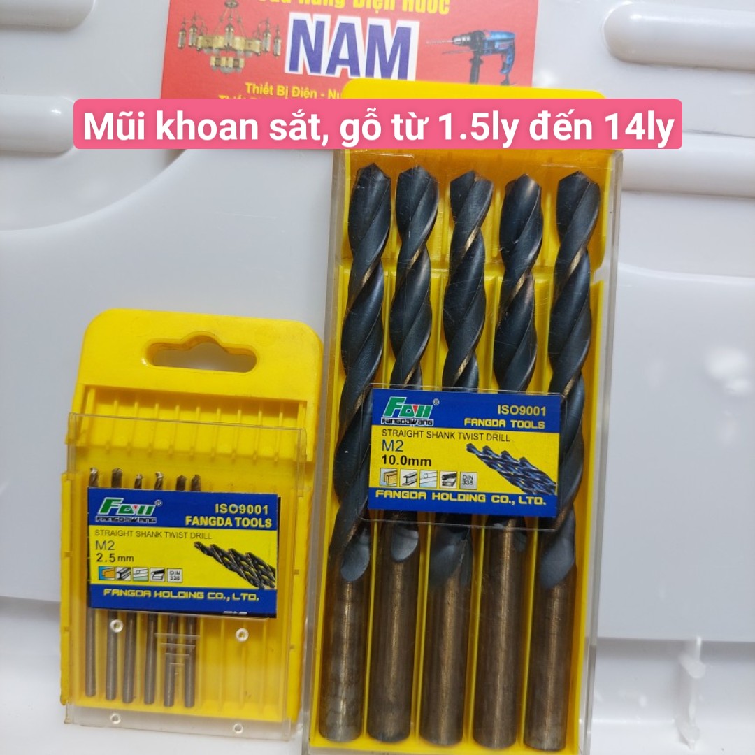  Bộ mũi khoan sắt thép gỗ inox khoan đa năng từ 1.5 ly đến 14 ly   1.5mm-14mm  thương hiệu FAVI có thể mua lẻ từng mũi hoặc mua theo bộ 5-10 mũi  Mũi Khoan InoxSắt Favi Hàng Tốt Đủ Size  Từ 2Ly Đến 9Ly  