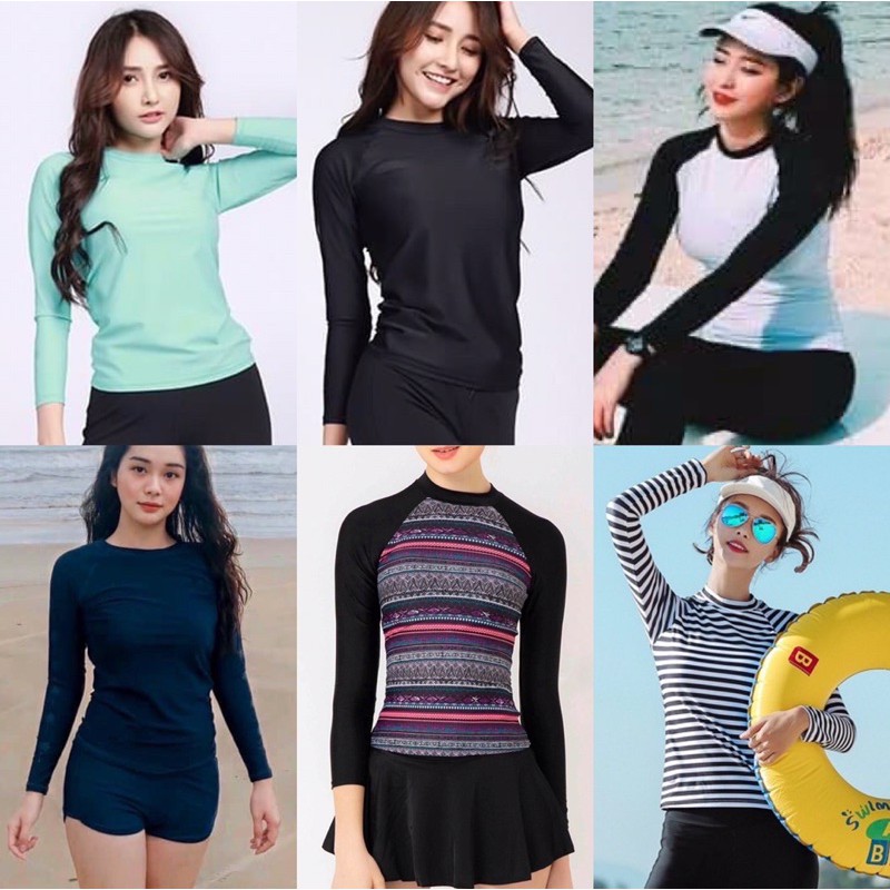 Đồ bơi nữ kín đáo quần dài- Bikini đi biển 2 mảnh áo tay dài chống nắng- DBN005