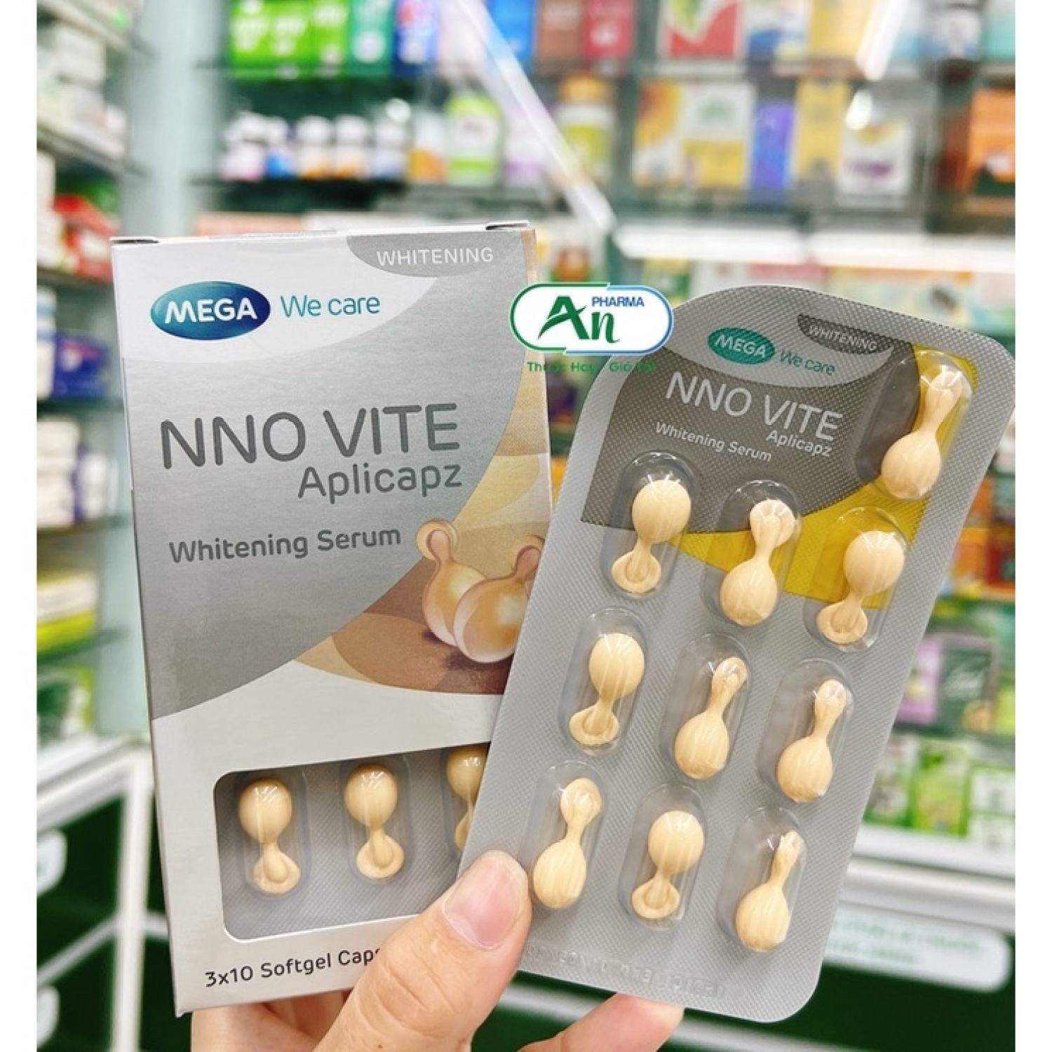 Serum dưỡng trắng nno vite - hộp 30 viên