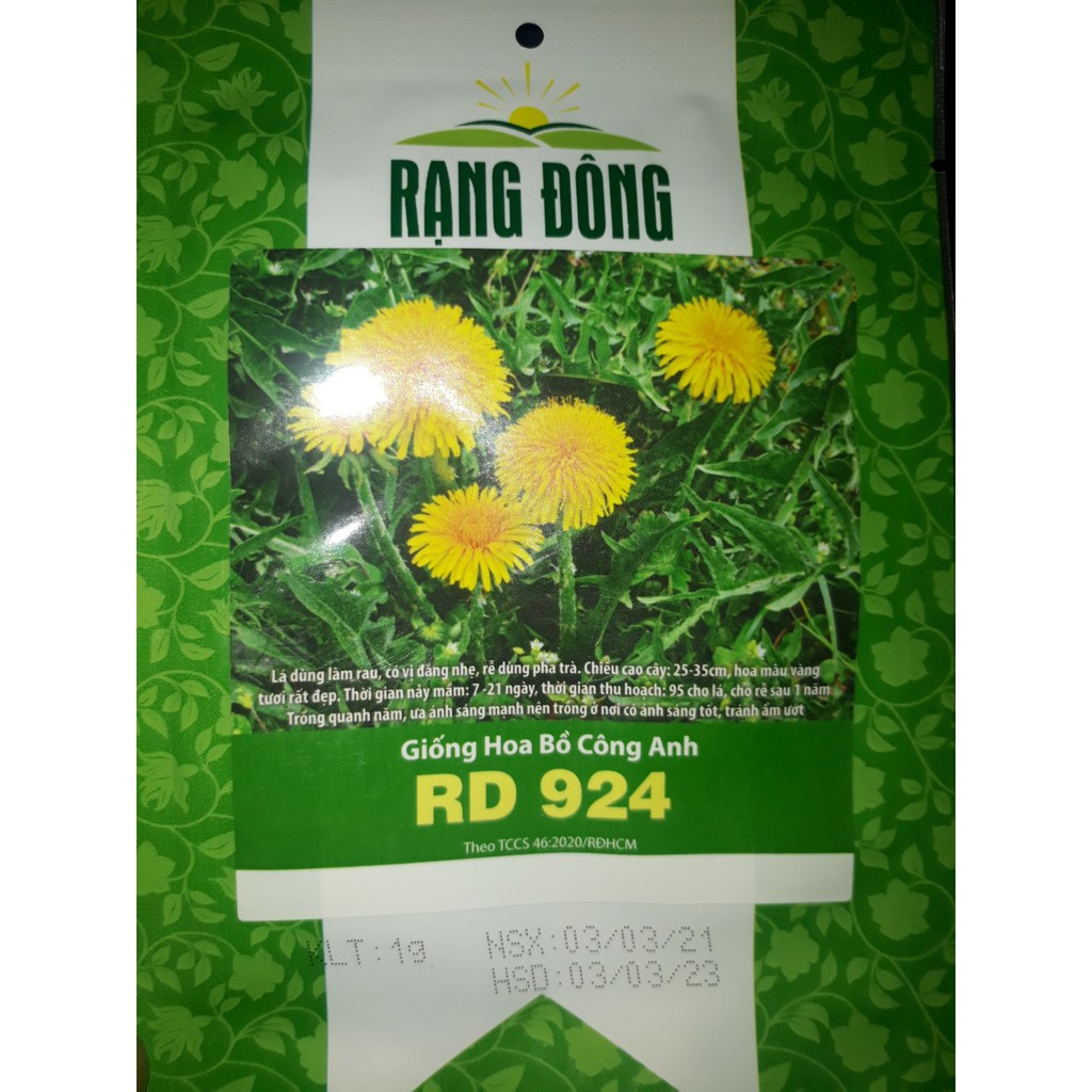 Hạt giống hoa bồ công anh rado 924 gói 1gr