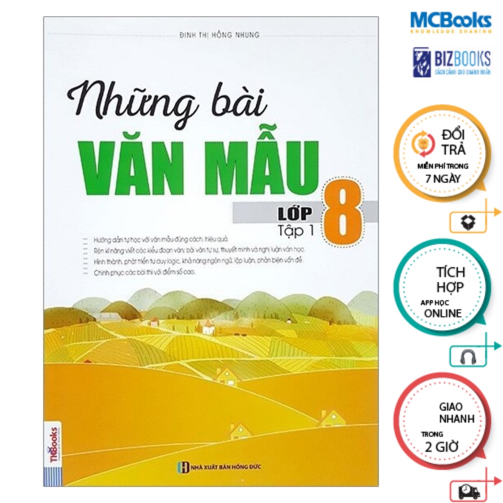 Sách - những bài văn mẫu lớp 8 - tập 1 - mcbooks