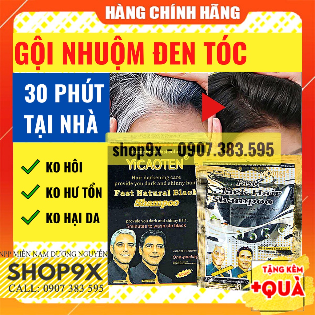 Gội là đen - dầu gội đen tóc yicaoten // shop9x