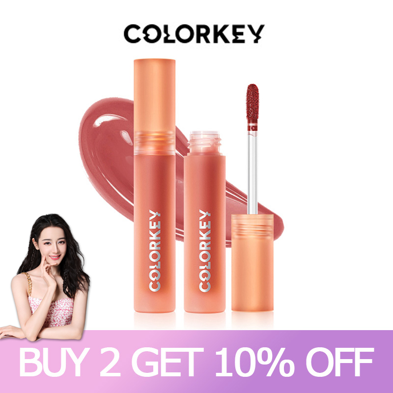 Son môi colorkey môi dưỡng ẩm lâu trôi tráng gương điểm son bóng không thấm nước lâu trôi màu sắc phong phú 2.5g