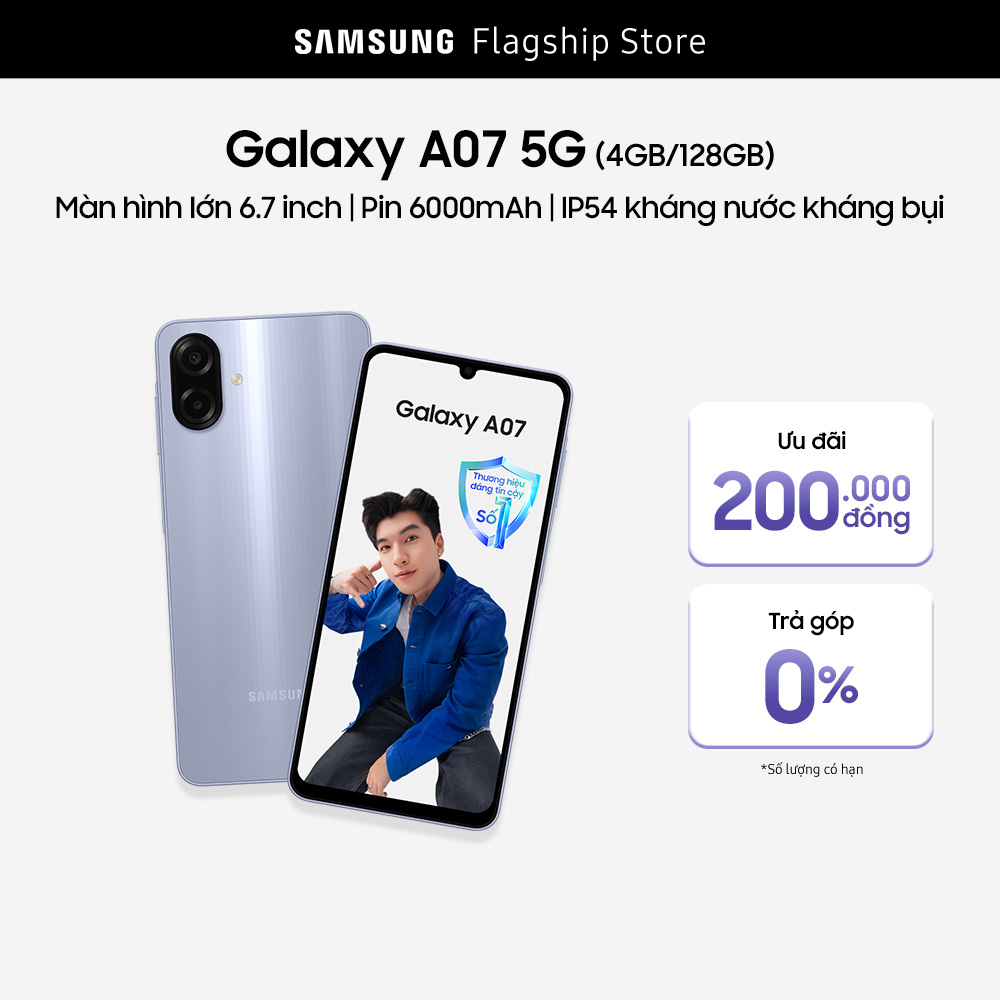 Điện thoại Samsung Galaxy A07 5G (4-128GB) - Hàng chính hãng