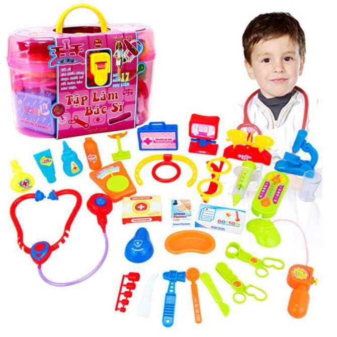 Bộ đồ chơi bác sĩ khám bệnh - bé tập làm bác sỹ hàng việt nam chất lượng cao 17 món