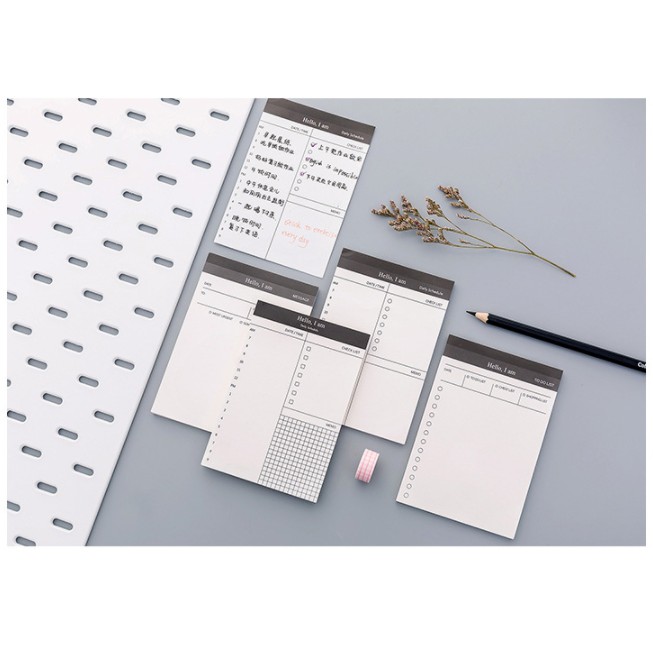 Note sổ tay kế hoạch - planner note: to do list, message, checklist, daily schedule note tại corgi shop