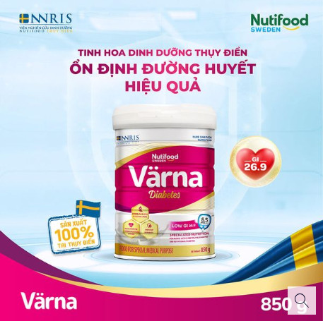 Sữa Bột Värna Diabetes Lon 850g