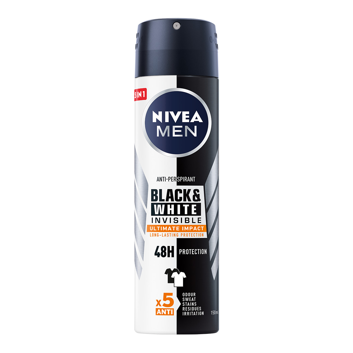 Xịt ngăn mùi Nivea men Black & white 150ml - Ngăn ố vàng