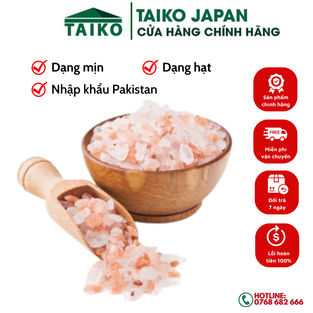 Muối hồng TAIKOMI xuất xứ Himalaya chuyên dùng sơ chế món ăn
