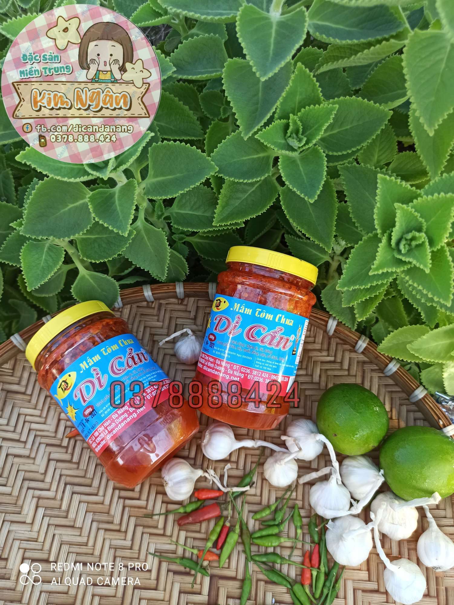 2 hủ mắm tôm chua dì cẩn 500g