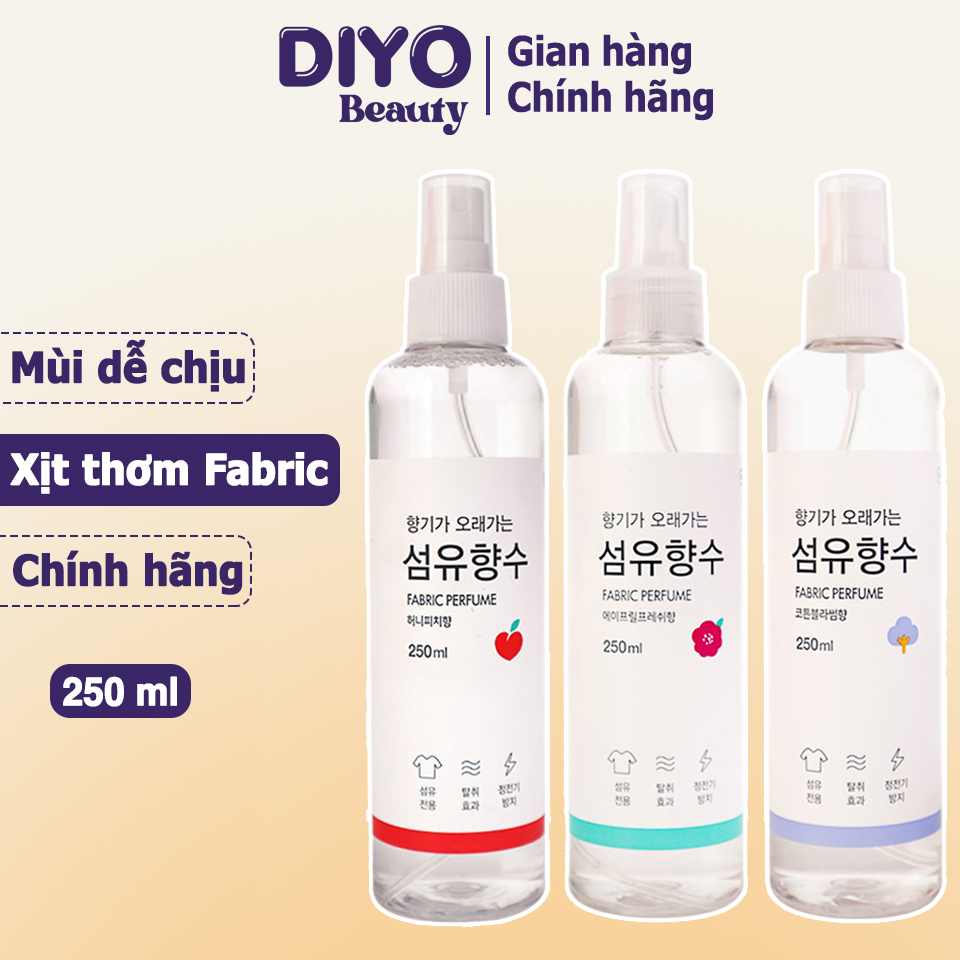 Xịt thơm quần áo Hàn Quốc Fabric Perfume 250ml chính hãng - DIYO Beauty