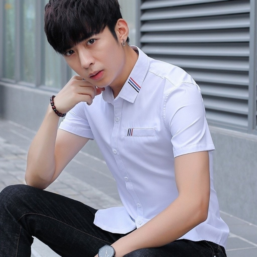 Áo sơ mi nam ngắn tay Hàn Quốc SM97 thời trang PONIVALAZA cao cấp