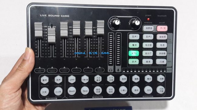 Sound card thu âm livestream h9 có bluetooth