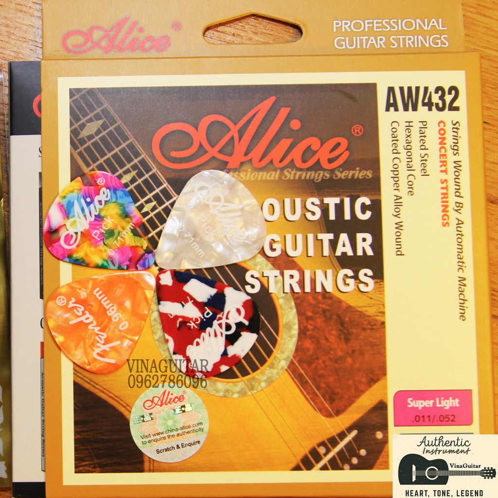 Dây đàn guitar acoustic Alice AW432 Chính Hãng
