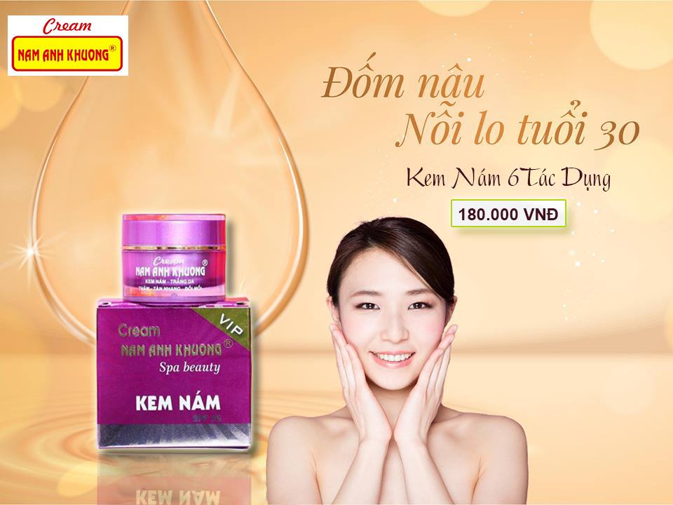 Kem nám tàn nhang đồi mồi Nam Anh Khương dưỡng trắng da mặt 18g