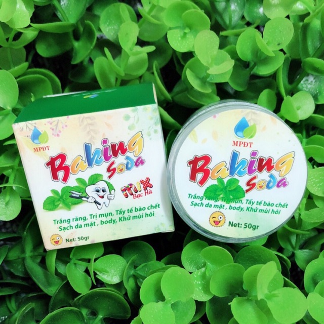 Baking soda mix Bạc Hà - Làm Trắng răng,Thơm miệng,ngừa mụn, Mịn da,Khử mùi, Tẩy da chết…
