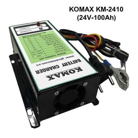 Nạp ắc quy tự động komax 24v-100ah, km-2410