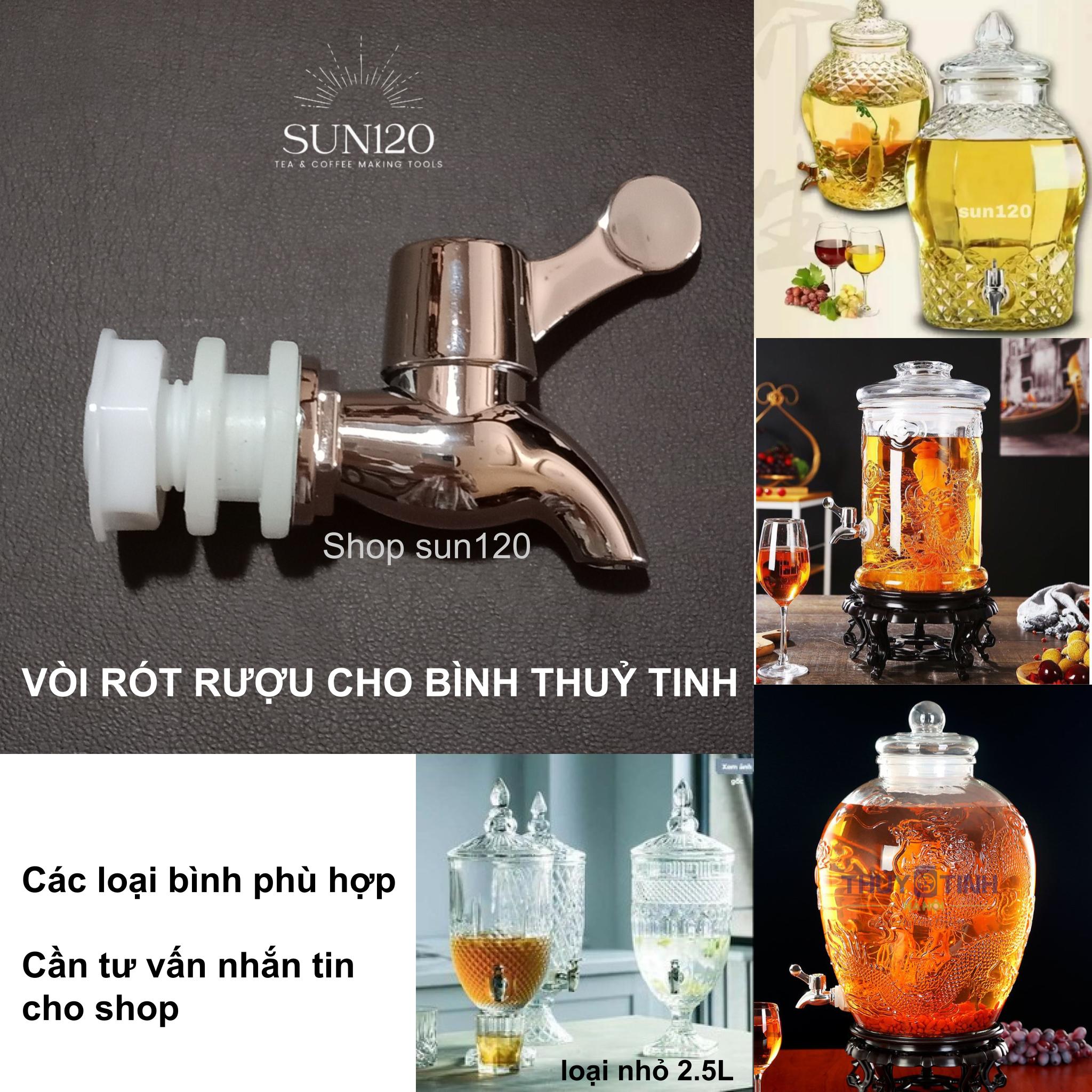 Vòi thay thế cho bình thủy tinh vòi bình ngâm rượu thuỷ tinh