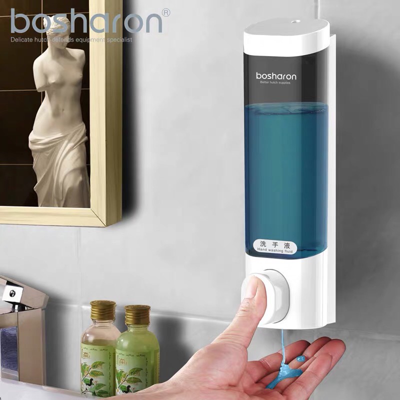 Hộp đựng nước rửa tay, xà phòng, dầu gội treo, gắn tường nhựa ABS