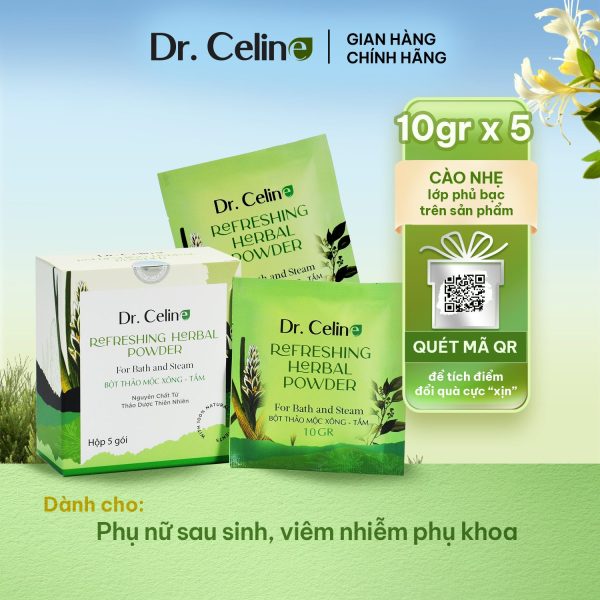 Bột thảo mộc 10 loại thảo mộc thiên nhiên xông - tắm vùng kín và cơ thể Dr. Celine