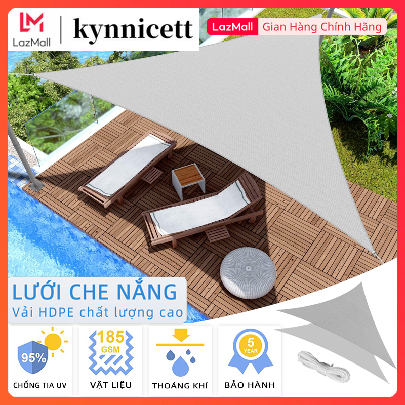 Bạt che nắng hình tam giác 3x3x3m bạt che nắng vật liệu HDPE 185gsm ngăn chặn tia UV 95% ngoài trời pergola sân vườn ngoài trời hồ bơi BBQ cắm trại ban công lưới vải mái che chống nắng sân Tiệc tiệc bãi đậu