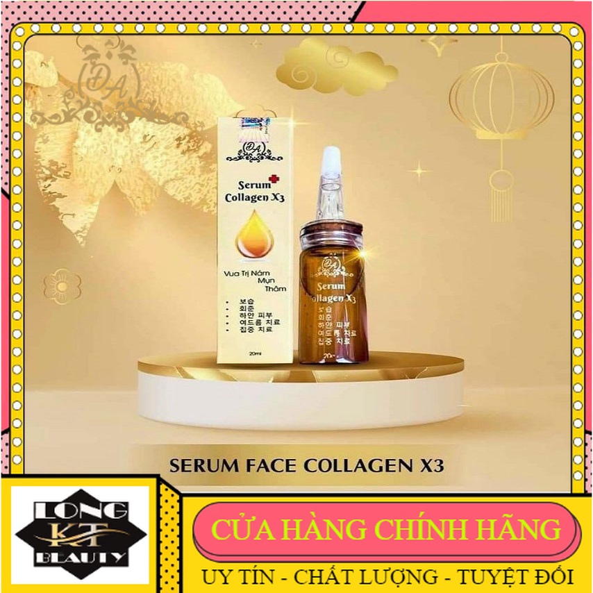 [[Team Cào - Chính hãng - Mỹ phẩm Đông Anh ]] Serum dưỡng trắng da mụn Đông anh x3 collgaen
