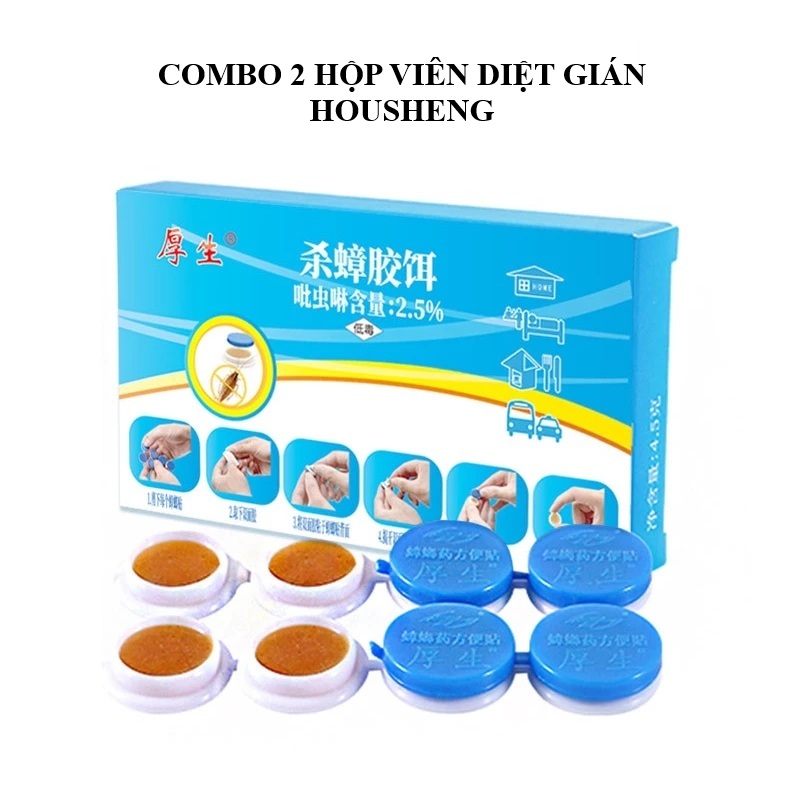 Combo 2 thuốc diệt gián sinh học hộp 8 viên, diệt tận gốc tất cả các loại gián, hiệu quả, an toàn.