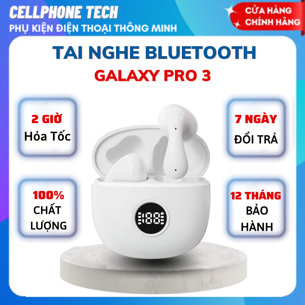 Tai nghe bluetooth không dây TWS Samsung Galaxy Buds Pro 3, đường cong bám tai hoàn hảo, âm thanh đỉnh cao, có micro đàm thoại