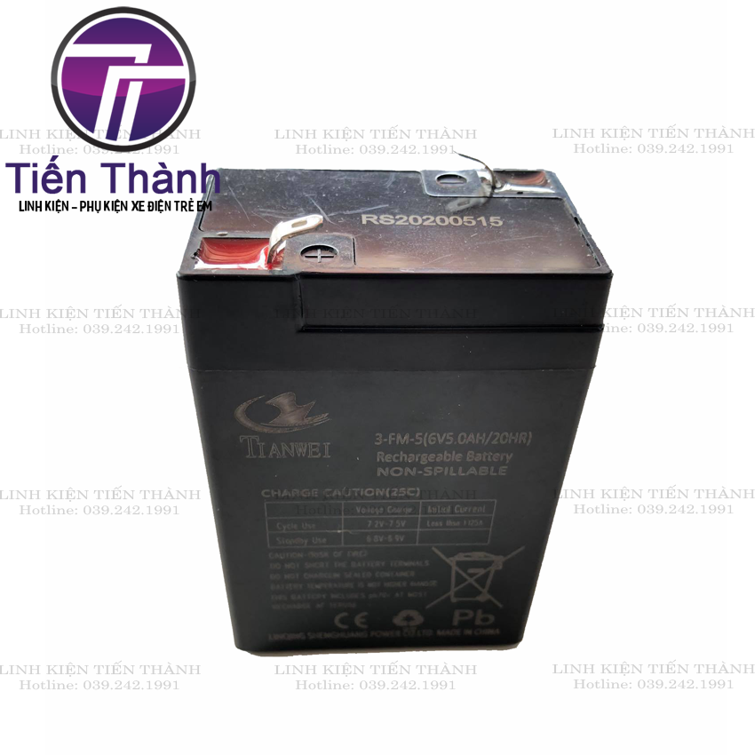 Acquy 6v4,5Ah-20Hr-Dành Cho Ô Tô Xe Máy Điện Trẻ Em