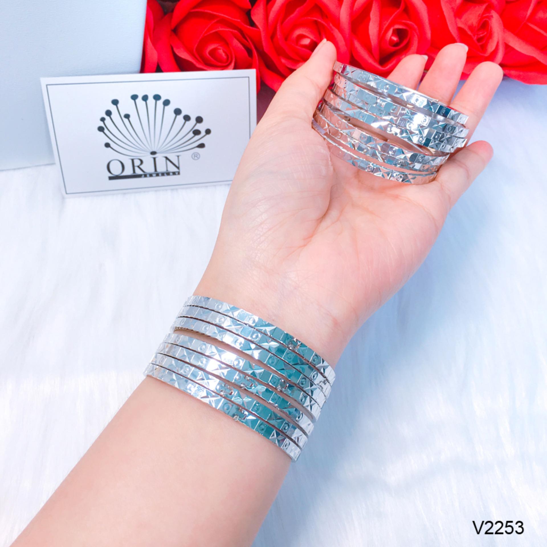 Vòng ximen bộ 7 chiếc mạ bạc thiết kế cao cấp Orin V2253 - Long Tien