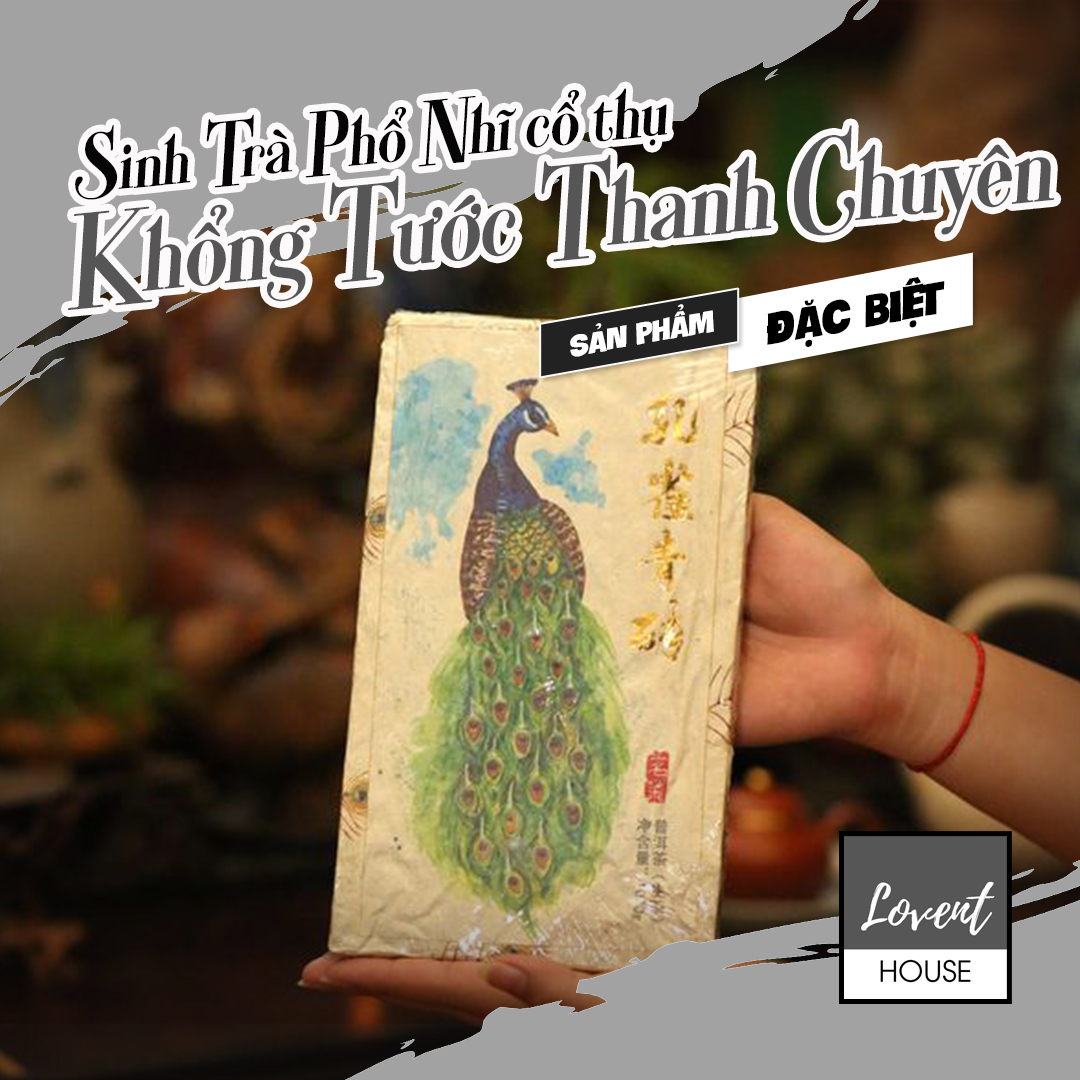 Sinh Trà Phổ Nhĩ cổ thụ - Khổng Tước Thanh Chuyên - Mãnh Hải, Vân Nam - thanh ngọt đẹp mắt, giá trị cao, bánh 1kg