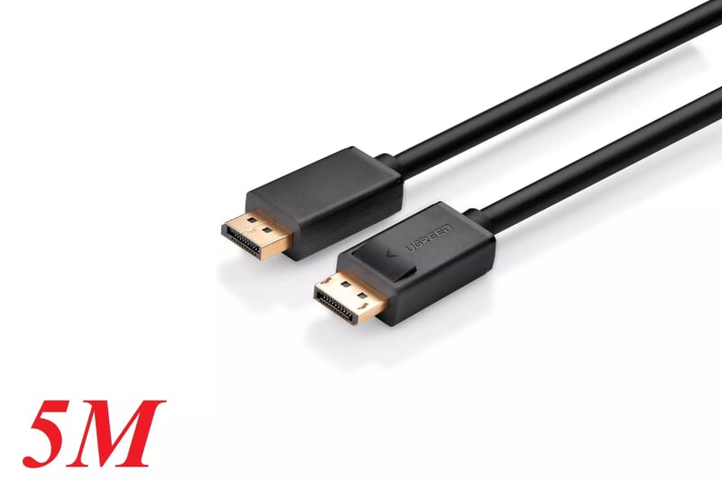 Ugreen 10213 5m màu đen cáp 2 đầu displayport chuẩn v1.2 thuần đồng dp102