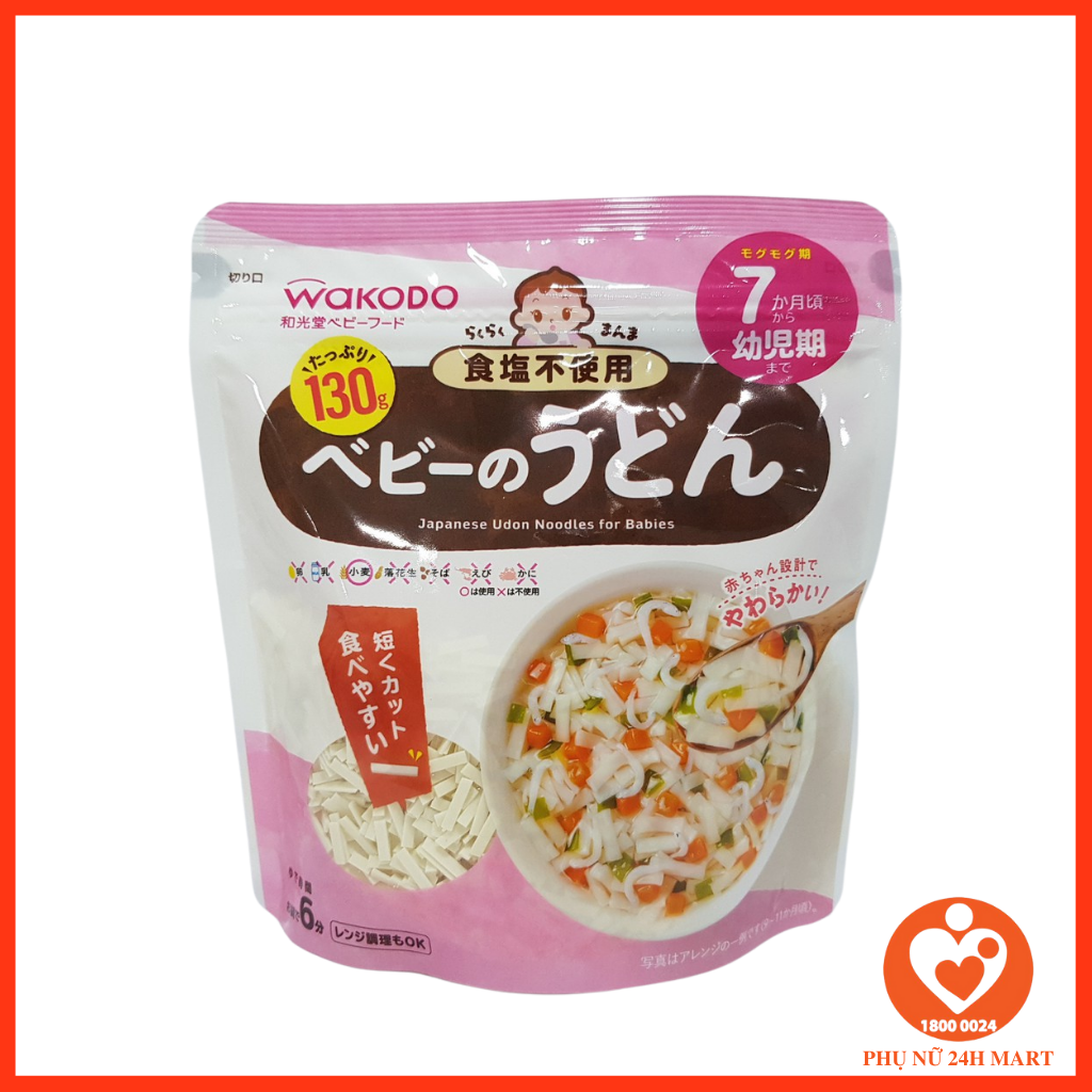Mì Udon Wakodo Tách Muối 7M+ Cho Bé Nhật Bản [HSD 9/2024]