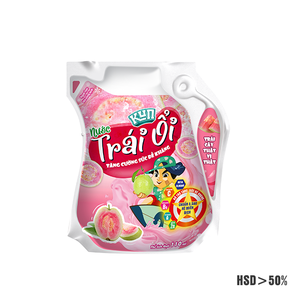 Kun nước trái cây ổi túi 110ml thùng 24 túi