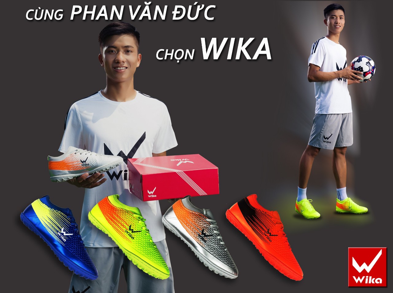 Giày đá bóng wika Flash full box chĩnh hãng (size 33-43)