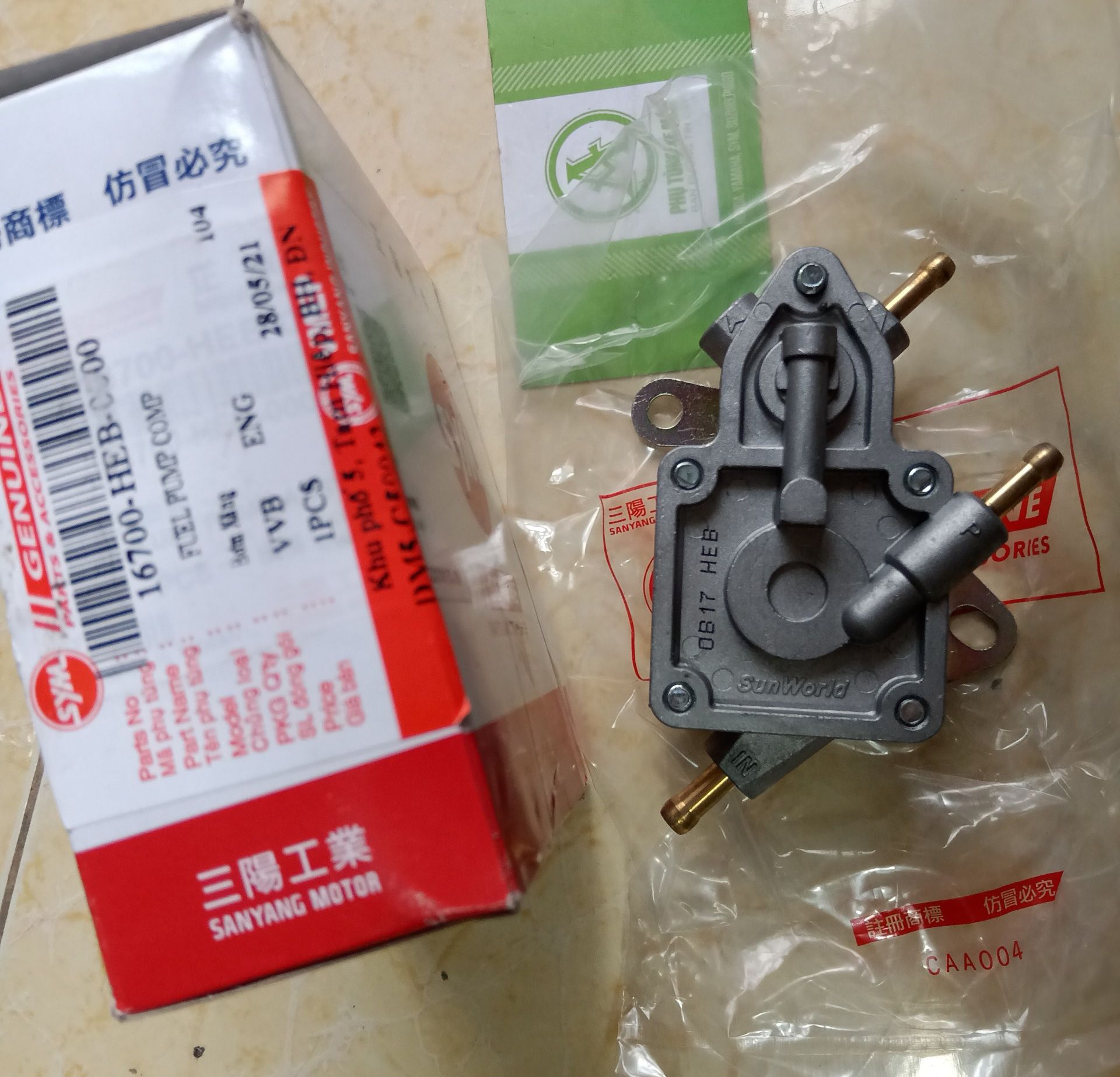 Bơm xăng xe máy Shark, Excell 2 chính hãng mã VVB