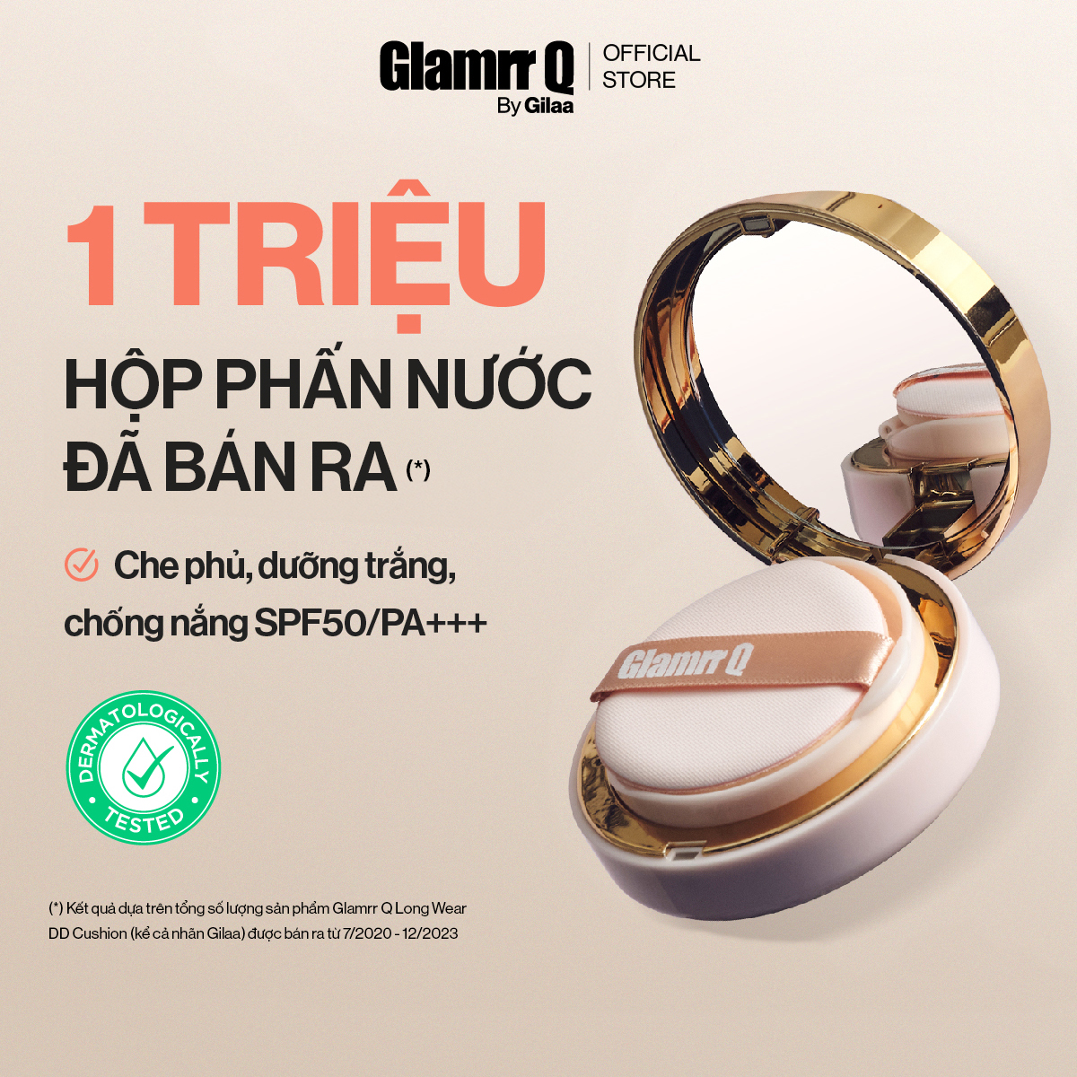 Phấn nước glamrr q long wear dd cushion - spf50+/pa+++
