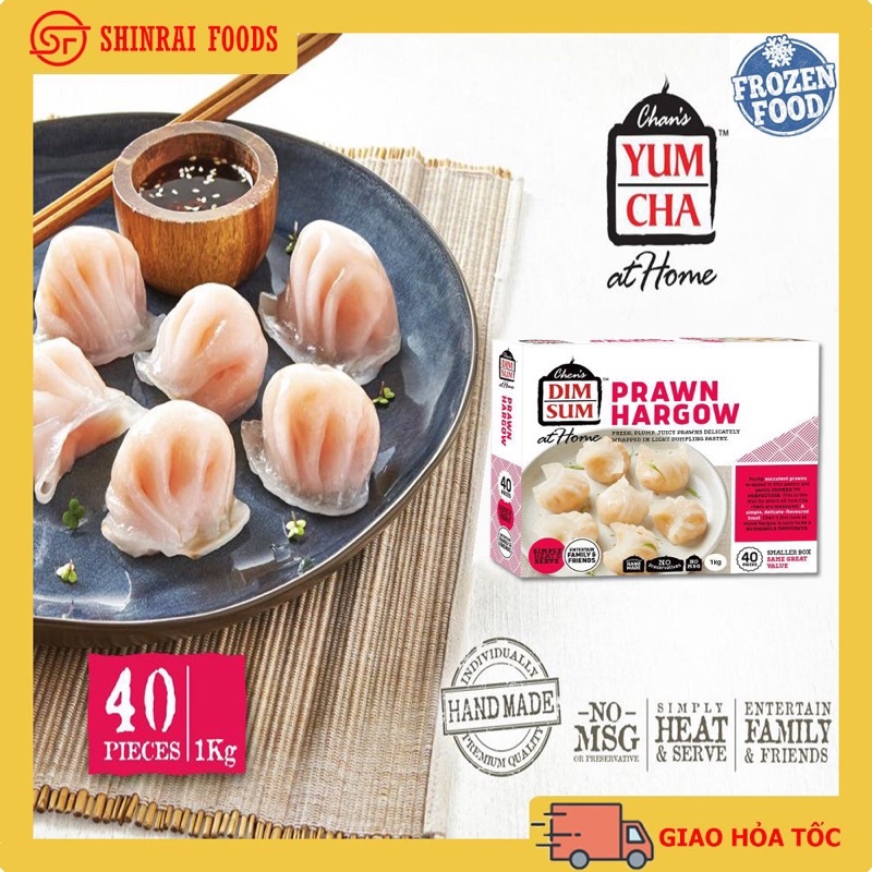 Há cảo tôm Chan’s Yum Cha Úc 40 viên 1kg