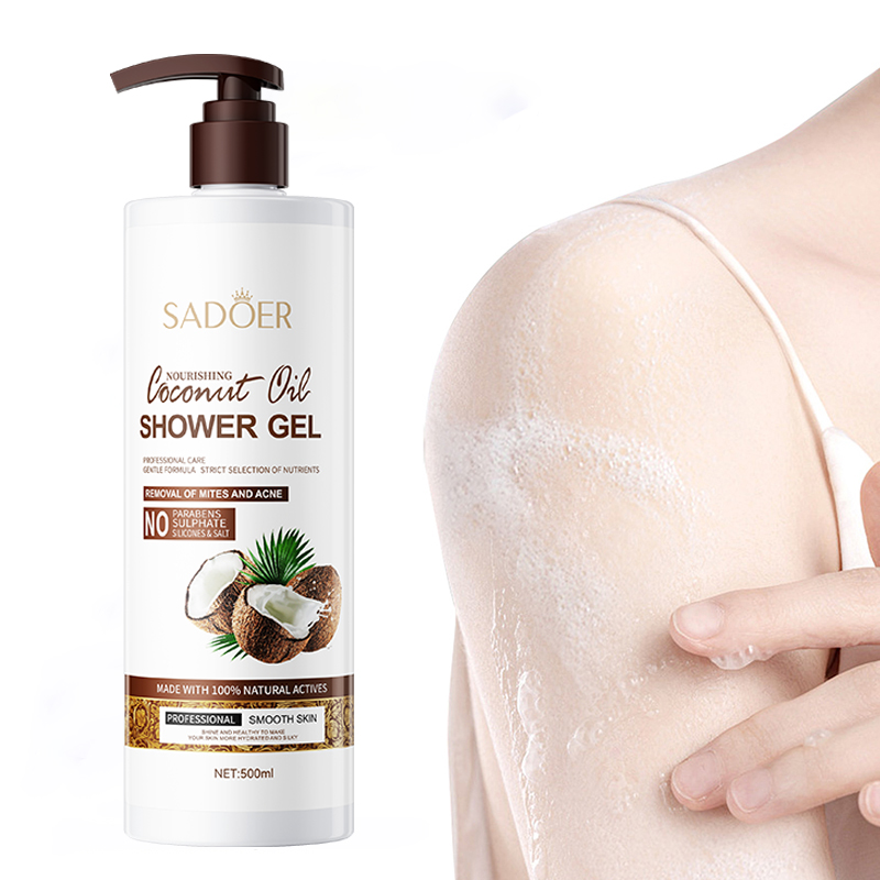 MỊN TRẮNG DA GEL SỮA TẮM TINH DẦU DỪA DƯỠNG ẨM SADOER 500ML TẨY TẾ BÀO CHẾT CHO DA 14 NGÀY CẢM THẤY KHÁC BIỆT !!!