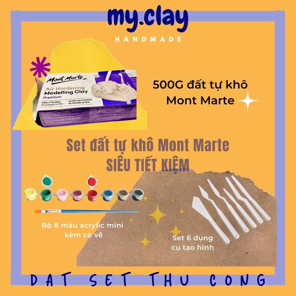 Bộ đất sét tự khô Mont Marte TIẾT KIỆM cho người mới bắt đầu