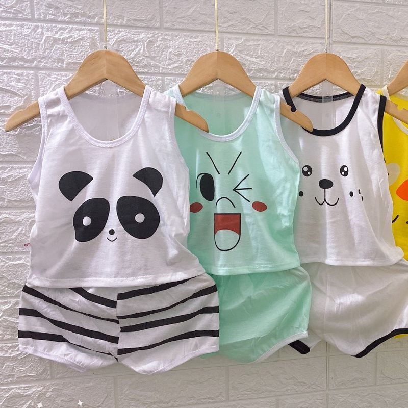 Set 3 bộ - Bộ đồ bé gái bé trai 3-13kg cotton 2 chiều mềm mịn (Có Video)