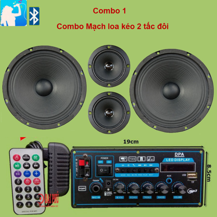 [HCM]Mạch loa kéo 2 tấc đôi - Combo 1