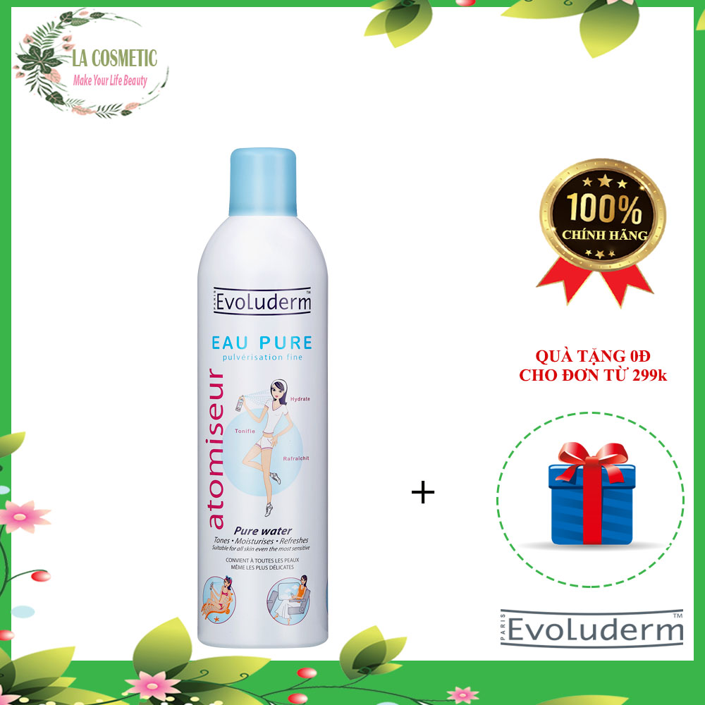 Xịt khoáng cấp ẩm làm dịu da Evoluderm 400ml