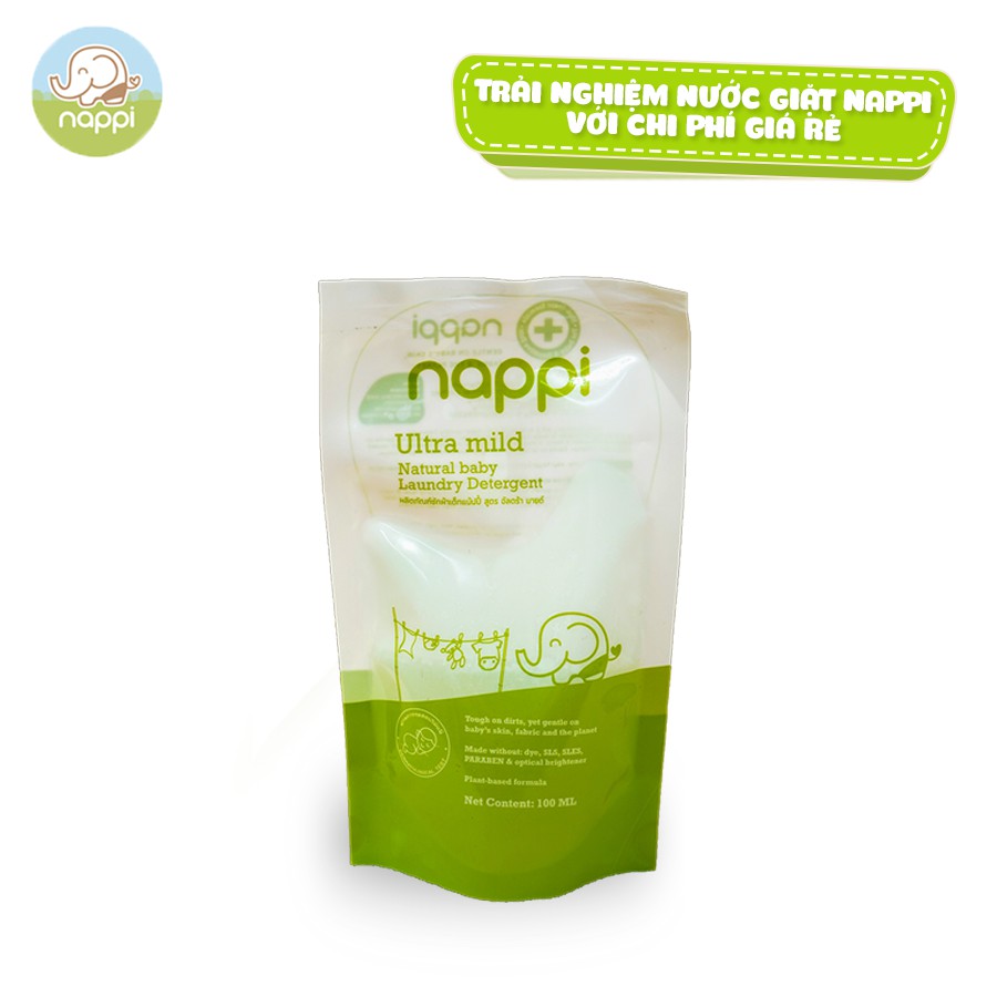 Nước giặt nappi 100ml bản dùng thử tiết kiệm